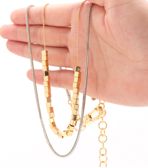 Double layered necklace clavicle chain cool style high luxury jewelry