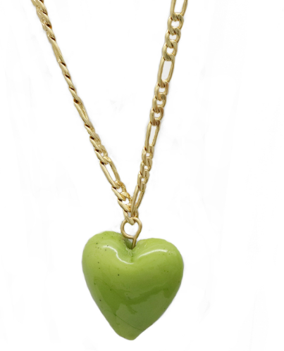 Summer jewelry set Mint green heart earrings and necklace set simple fashion jewelry for women