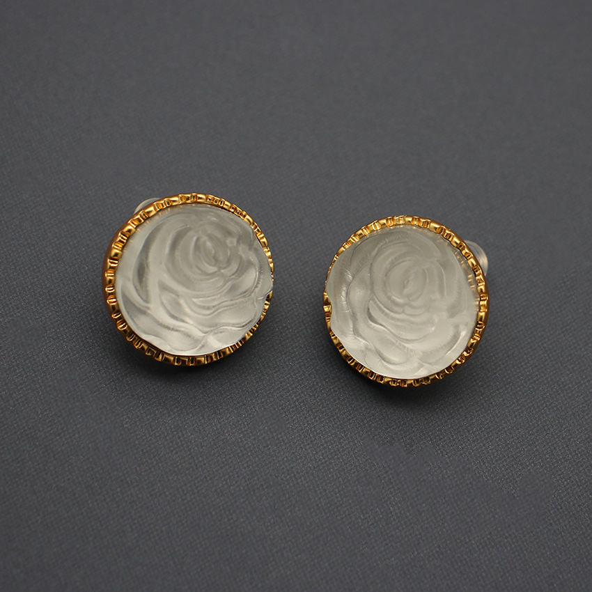 White Rose Camellia Earrings Spring New Jewelry Design Earrings