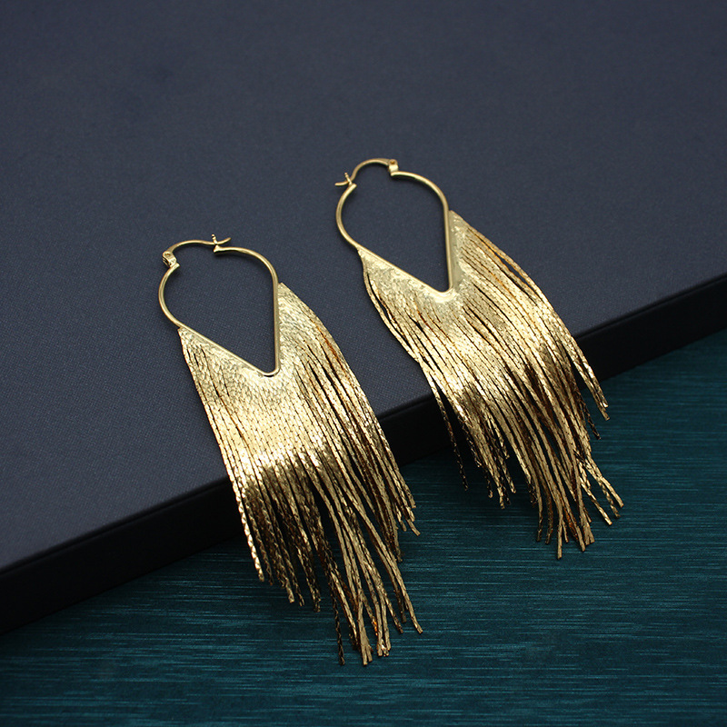 Long tassel earrings versatile earrings